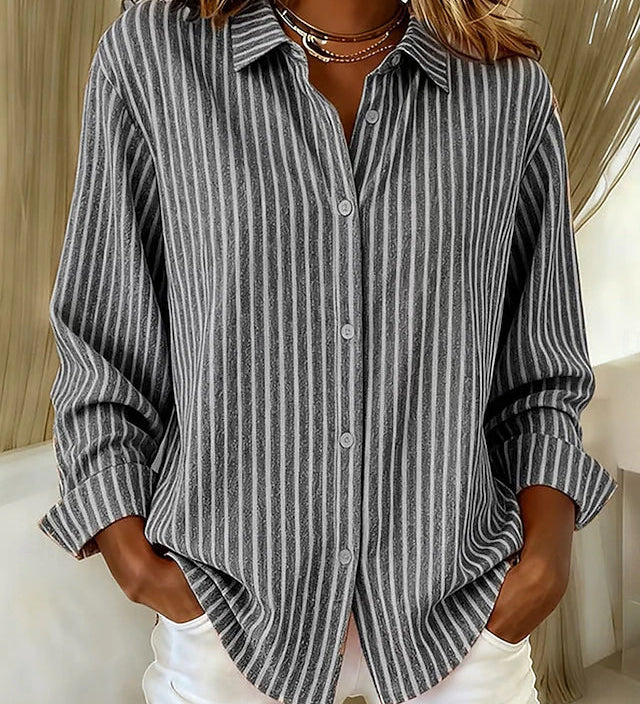 Ginevra | Camicia a Righe con Bottoni