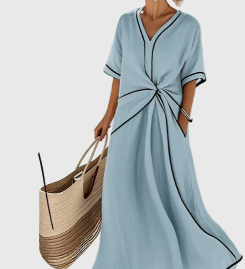 Helena | Maxi Abito Drappeggiato Laterale