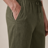 Pantaloni Bayside in Lino Olive