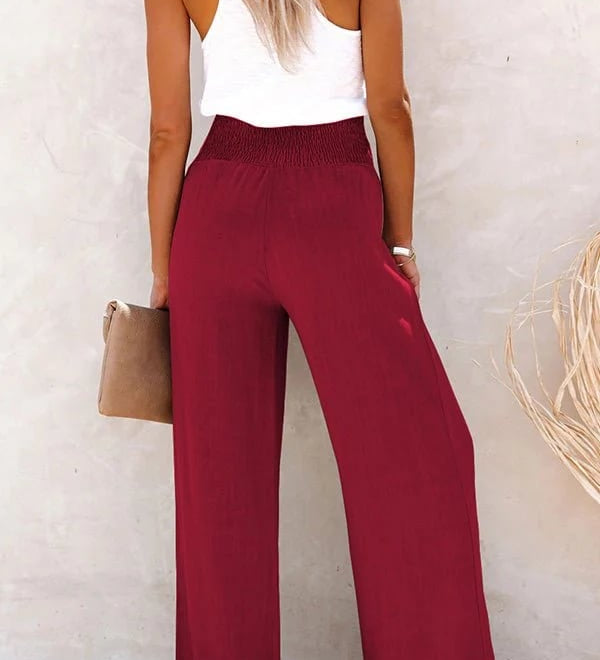 Riana - Pantaloni Relaxed a Vita Alta