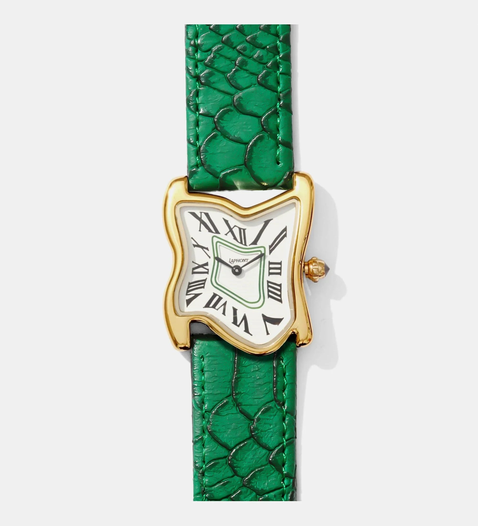 Square Melting Watch Large Gold