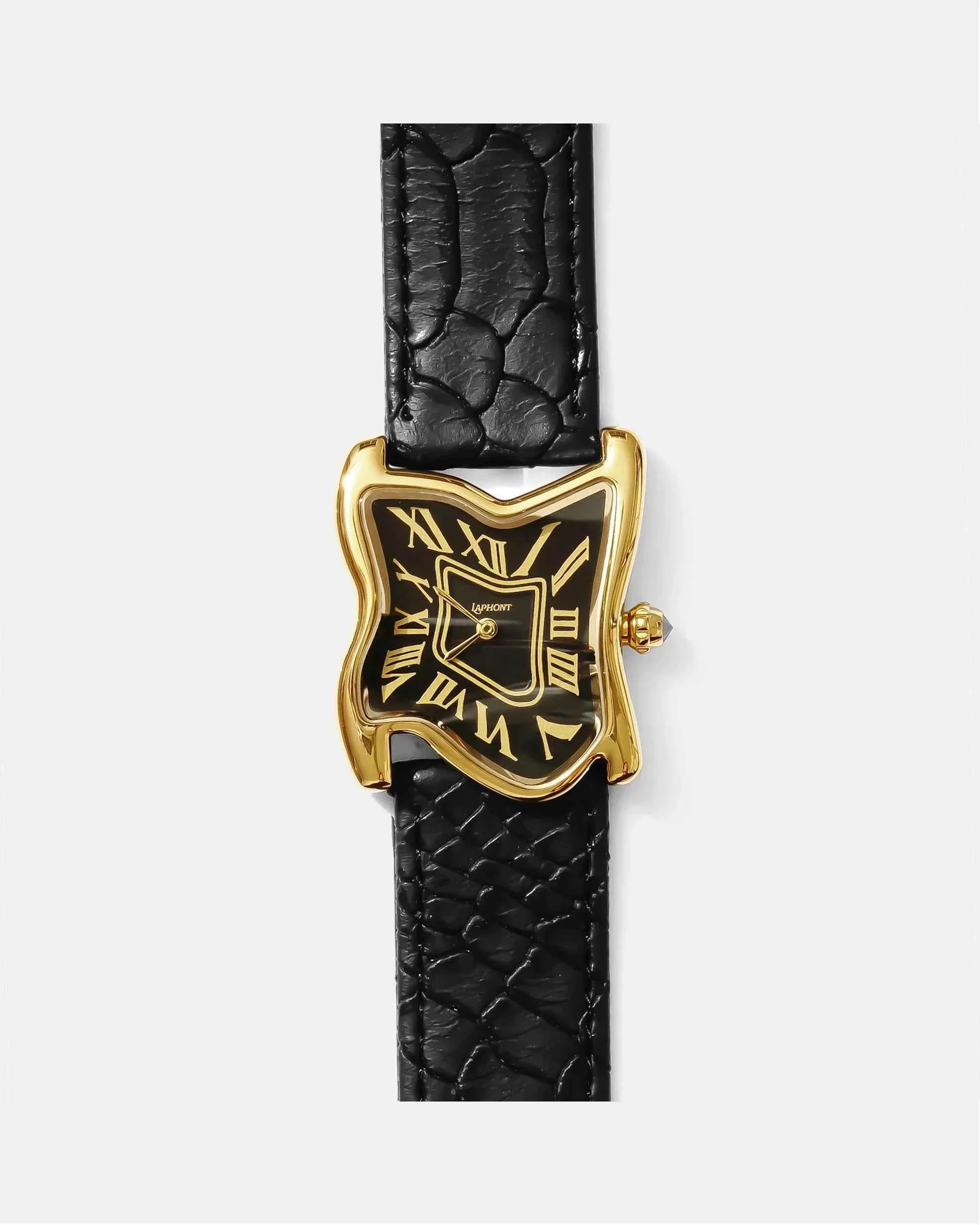 Square Melting Watch Large Gold