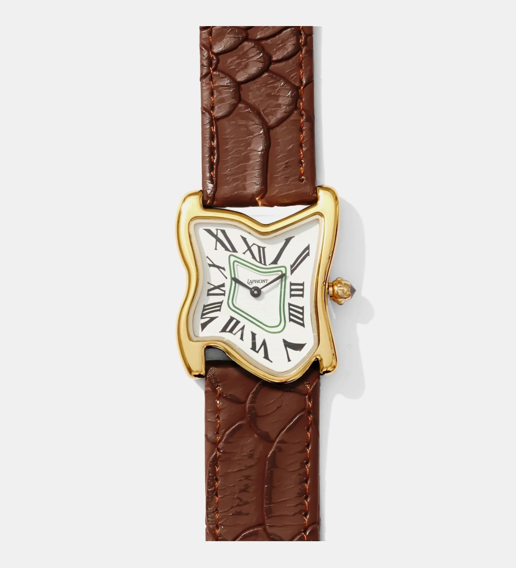 Square Melting Watch Large Gold