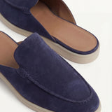 Mule Yacht in Suède Blu Navy