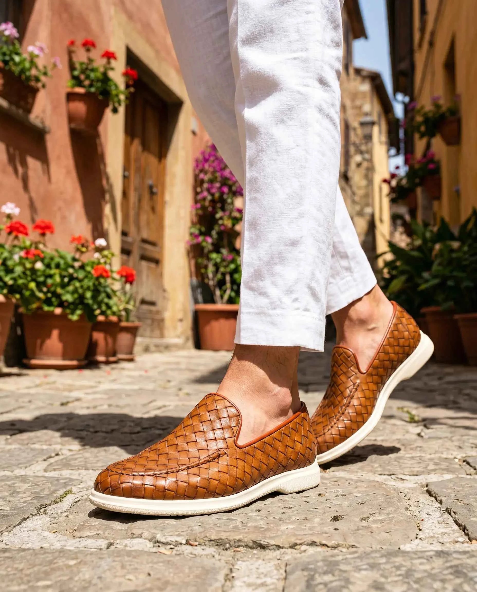 Mocassino Intrecciato Sorrento - Pelle