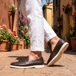 Mocassino Intrecciato Sorrento - Marrone