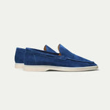 Mocassino Classico in Camoscio Blu Berry