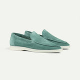 Mocassino Classico in Suede Blu Apple