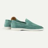 Mocassino Classico in Suede Blu Apple