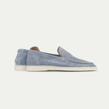 Mocassino Classico in Suède Azzurro Baby