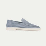 Mocassino Classico in Suède Azzurro Baby
