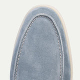 Mocassino Classico in Suède Azzurro Baby