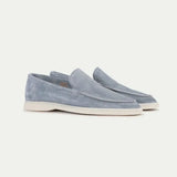 Mocassino Classico in Suède Azzurro Baby
