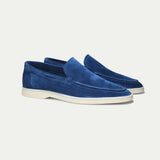 Mocassino Classico in Camoscio Blu Berry