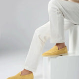 Mocassino Classico in Camoscio Giallo Agrume
