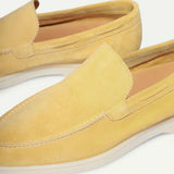 Mocassino Classico in Camoscio Giallo Agrume