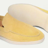 Mocassino Classico in Camoscio Giallo Agrume