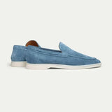 Mocassino Classico in Camoscio Blu Oceano