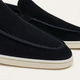 Mocassino Classico in Pelle Scamosciata Blu Navy
