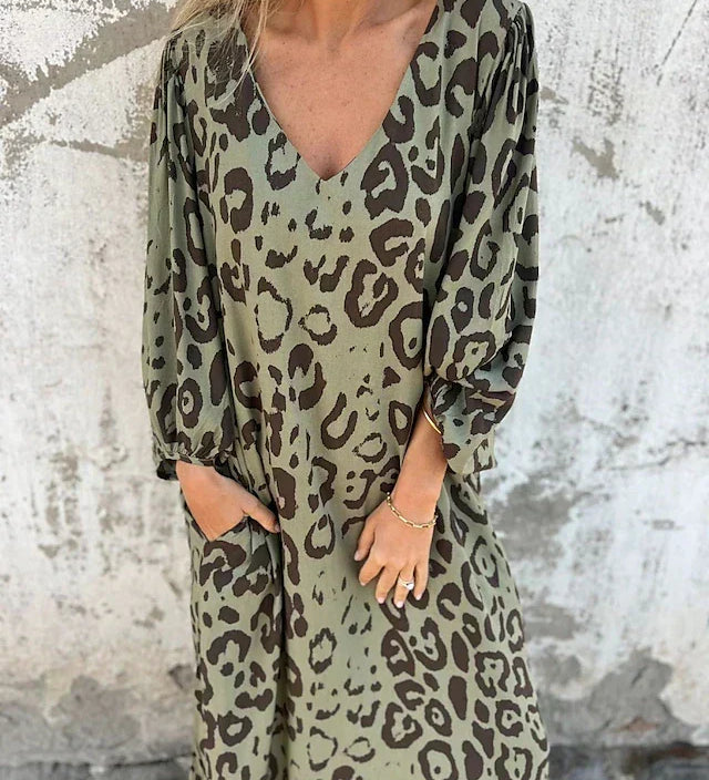 Jessa - Maxi Abito Leopardo